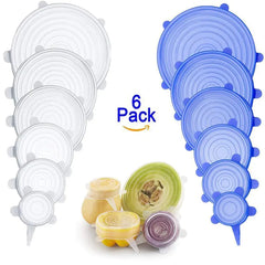 Silicone Stretch Lids Reusable Airtight Food Wrap Covers