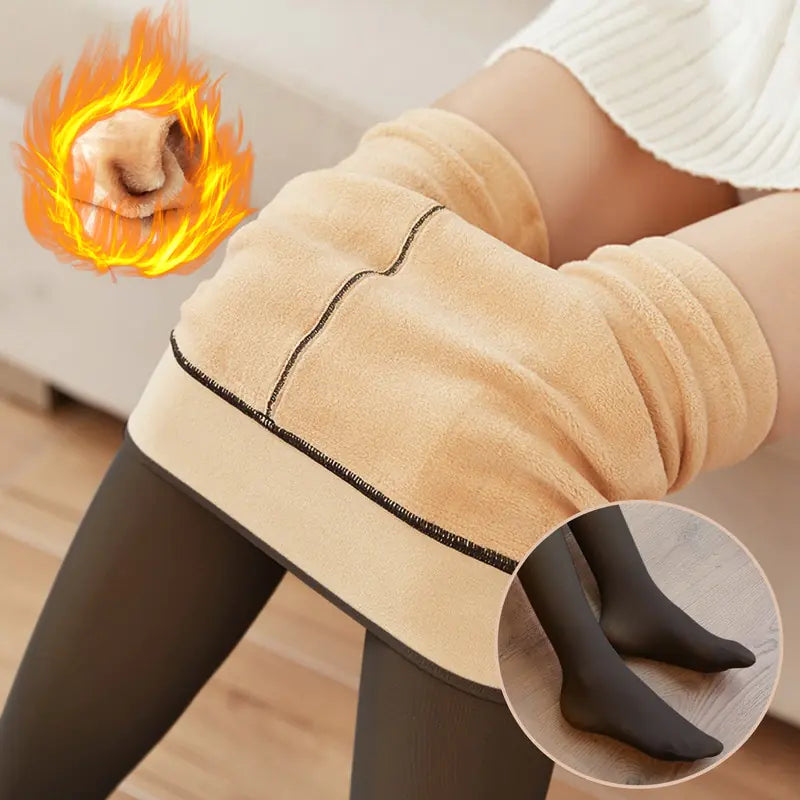 2022 Women's Winter Thermal Fleece-Lined Tights and Fake Pantyhose Leggings